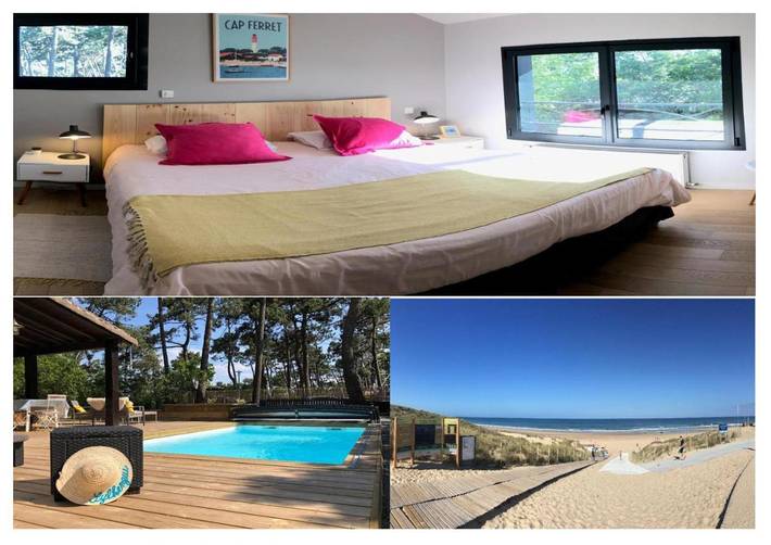 Maison d’hôte pour 2 personnes, avec piscine ainsi que jardin et vue au Cap Ferret - 2